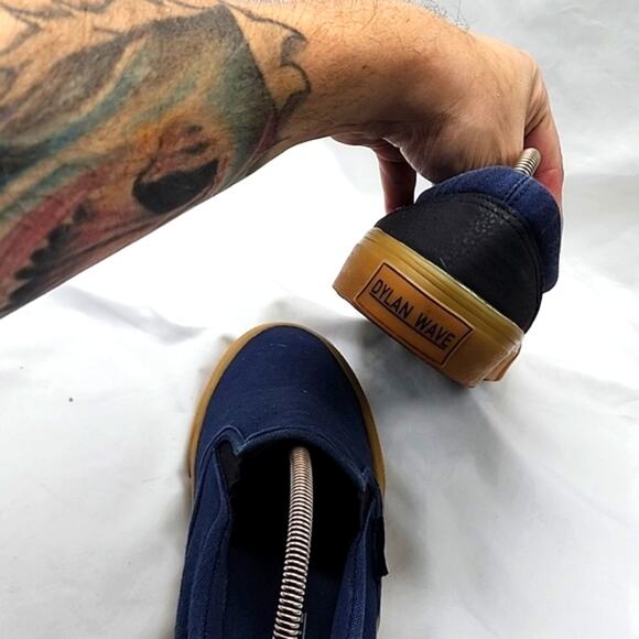 HUF DYLAN WAVE STYLE SCOTT SKATEBOARDING SNEAKERS CANVAS GUM SOLES BLUE IN GUC main image 16